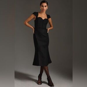 Anthropologie Midi Black Dress